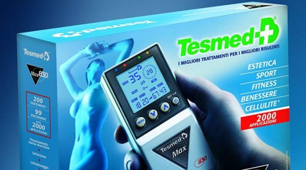 Elettrostimolatore professionale TESMED MAX 830 per potenziamento e aumento muscolare, con 99 programmi e 220 trattamenti!
